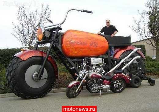 Грег Данхэм построил самый большой в мире мотоцикл (ВИДЕО)
