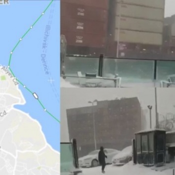 В проливе Босфор контейнеровоз едва не навалился на оживленную улицу (видео)