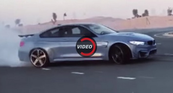 Дрифт по-арабски: сумасшедший отжиг на боевом BMW M4 (ВИДЕО)