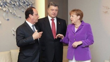 Порошенко обсудил с Меркель и Олландом ситуацию с украинскими заложниками в ОРДЛО и РФ