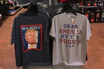 В США продают футболки в поддержку Трампа с неприличной надписью
