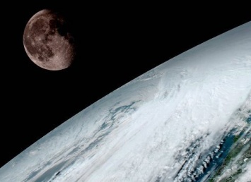 Современный метеоспутник NASA сделал новое фото Земли и Луны