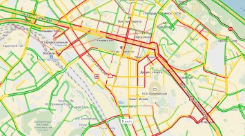 Пробки в Киеве достигли 8 баллов из-за множества ДТП в центре
