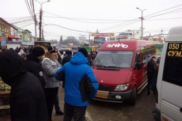 Некоторым маршруткам на Киев не дали выехать из Сум (ФОТО)