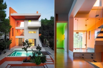 В ритме цвета: дом с динамичным фасадом