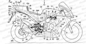 Первые запатентованные изображение Honda Superbike V4
