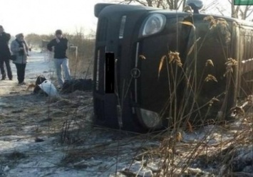 Под Полтавой перевернулся пассажирский автобус из Черкасс