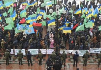 Полиция усиленно охраняет Раду из-за митинга в поддержку блокады Донбасса
