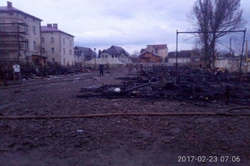В Коломые сгорел палаточный городок горно-штурмовой бригады