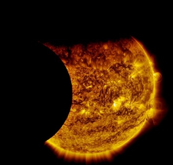 В сети появилось видео прошедшего солнечного затмения