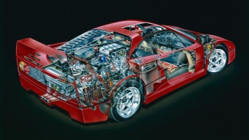 Специалисты показали скрытые детали Ferrari F40