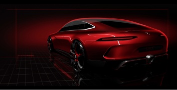 Официальный эскиз 4-дверного спорткара Mercedes-AMG GT Concept