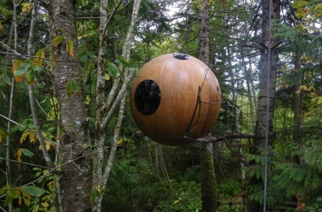 В Канаде построили круглые гостиничные номера на деревьях