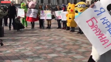 Под Радой проходит митинг панд и покемонов по поводу аудита НАБУ