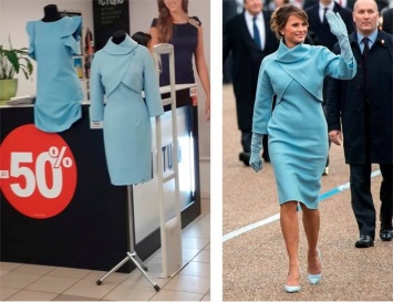 На киевском базаре в продаже обнаружили точную копию платья Мелании Трамп