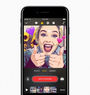 Apple анонсировала новое приложение Clips, позволяющее комбинировать видео, фотографии и музыку