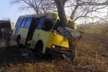 Под Мариуполем автобус попал в ДТП (ФОТО)