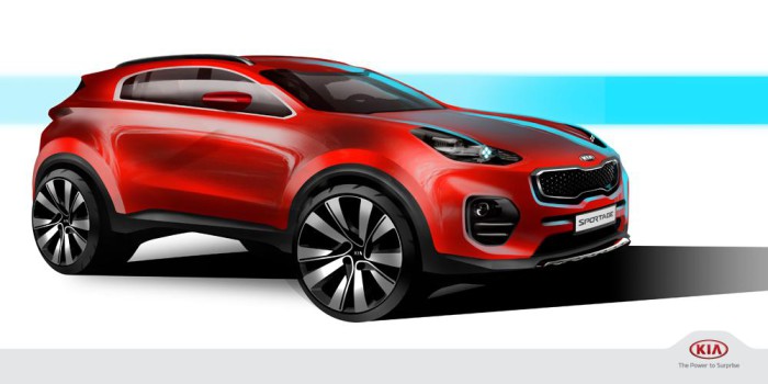 Корейцы опубликовали эскизы 2016 Kia Sportage