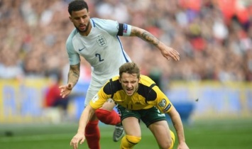 Невероятный прием мяча от Уолкера в матче Англия - Литва