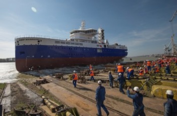 В Румынии Damen спустила на воду судно для строительства морских ветрогенераторов (видео)