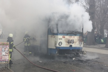 Подробности пожара в трамвае в Запорожье