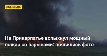 На Прикарпатье вспыхнул мощный пожар со взрывами: появились фото