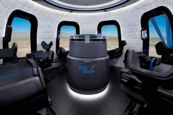 Показан интерьер капсулы New Shepard для космического туризма