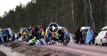Смертельное ДТП со школьным автобусом в Швеции: появилось видео