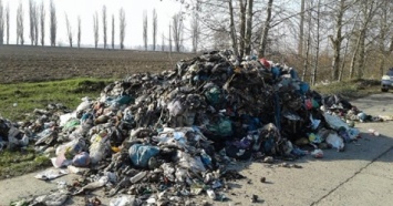 Львовской мусор свалили прямо посреди дороги в Киевской области