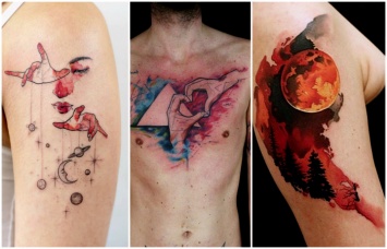 20 восхитительных акварельных татуировок, которые выглядят, как настоящие шедевры