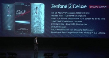 256 Гбайт флеш-памяти получил ASUS ZenFone 2 Deluxe Special Edition