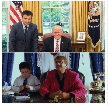 В Сети высмеивают фото Климкина с Трампом