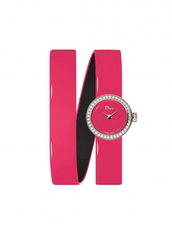 Часы La D de Dior с лаковым флуоресцентным браслетом