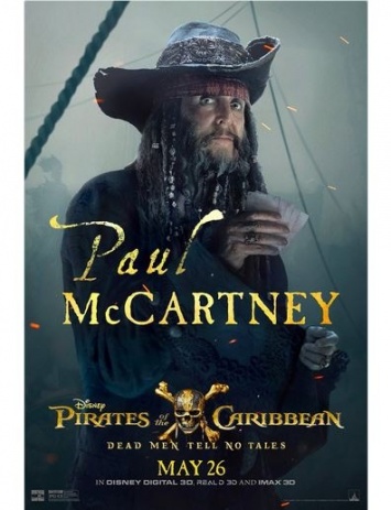 Первый взгляд на Пола МакКартни в "Пиратах Карибского моря"