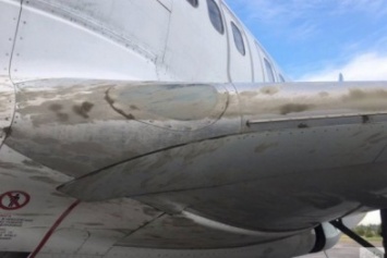 МАУ опубликовало снимки заляпаного самолета, а директор запорожского аэропорта рассказал, откуда взялся свежий бетон