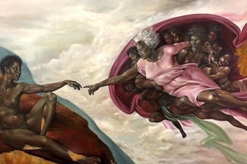 Блогеры осудили художницу, изобразившую бога в виде темнокожей женщины