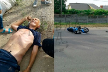 Под Одессой мотоциклист врезался в пожилого пешехода (ФОТО)