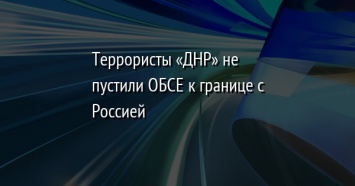 Террористы «ДНР» не пустили ОБСЕ к границе с Россией