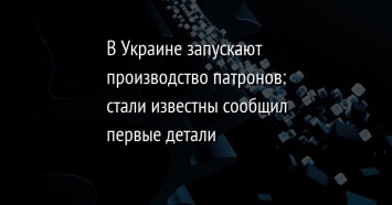 В Украине запускают производство патронов: стали известны сообщил первые детали