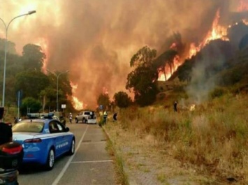 В Италии горят леса на склонах Везувия, власти подозревают поджог