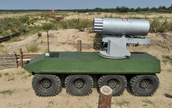 Украинцы установили на робота ракетную установку