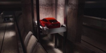 Глава Tesla показал автомобильный лифт для новой транспортной системы