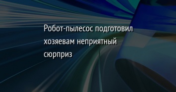 Робот-пылесос подготовил хозяевам неприятный сюрприз