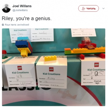 На выставке работ Lego победил мальчик с фигуркой из одной детали
