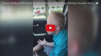 Песня Уитни Хьюстон в исполнении 9-летнего мальчика, страдающего синдромом Дауна, стала хитом