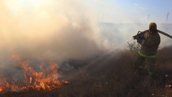 Огнеборцы Крыма за выходные потушили полсотни возгораний сухой травы