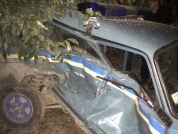 Под Одессой пьяный водитель врезался в полицейское авто