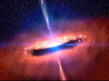 Астрономы разглядели испущенную далекой галактикой материю через гравитационную линзу
