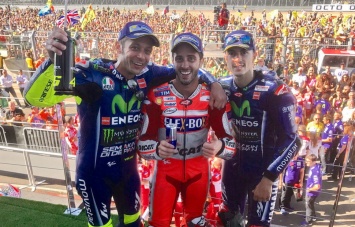 BritishGP: Довициозо возвращает лидерство в MotoGP после схода Маркеса