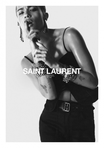 Зои Кравиц в рекламной кампании Saint Laurent весна-лето 2018